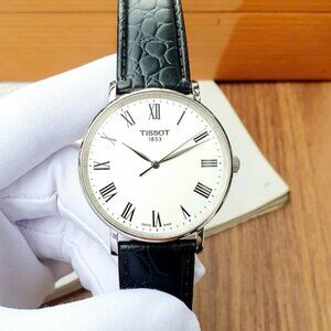 Mens 40mm. Tissot T-Classic Quartz White Dial Watch